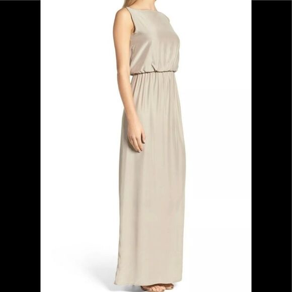 Natalie Deayala drape back silk column dress. NWT - Picture 5 of 12